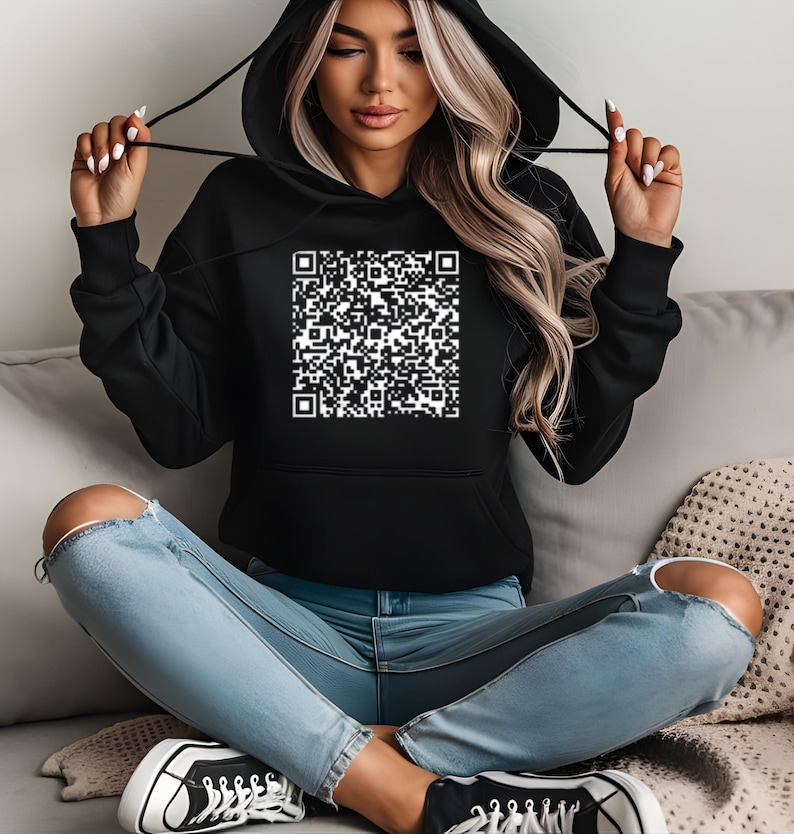 Fuck Off with Custom QR code Hoodie, Funny Saying Shirt with Custom QR code Tee, Sarcastic Gift for Friends, Fuck Off Adult Humor Tee Hoodie