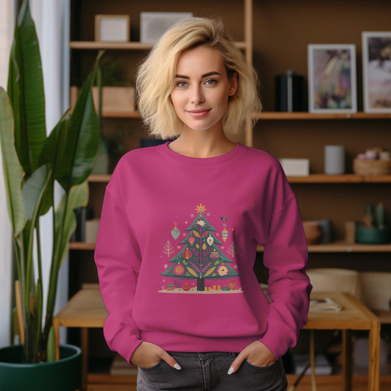 Christmas Softstyle Fleece Sweatshirt, Holiday Crewneck Jumper, Winter Pullover,