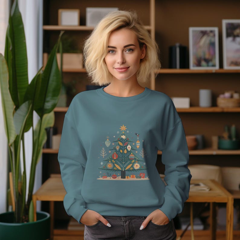 Christmas Softstyle Fleece Sweatshirt, Holiday Crewneck Jumper, Winter Pullover,