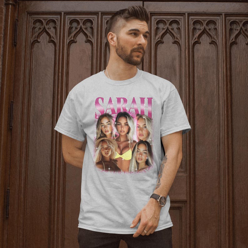 Custom Your Own Bootleg Rap Unisex T-Shirt, Personalised Rap Tee Shirt, Retro Vintage Graphic 90 Shirt, Custom Your Own Photo And Text Shirt